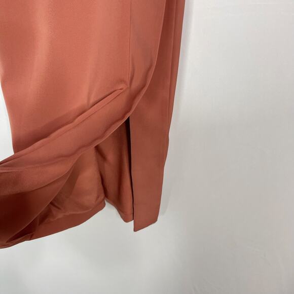 Keepsake The Label XSmall Mauve Pink Spice Overpowered Midi Dress VNeck Cocktail - Picture 5 of 13